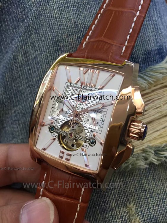 Copy Breitling Bentley Polished Rose Gold Tourbillon Dial Watch Copy Breitling Bentley Polished Rose Gold Tourbillon Dial Watch
